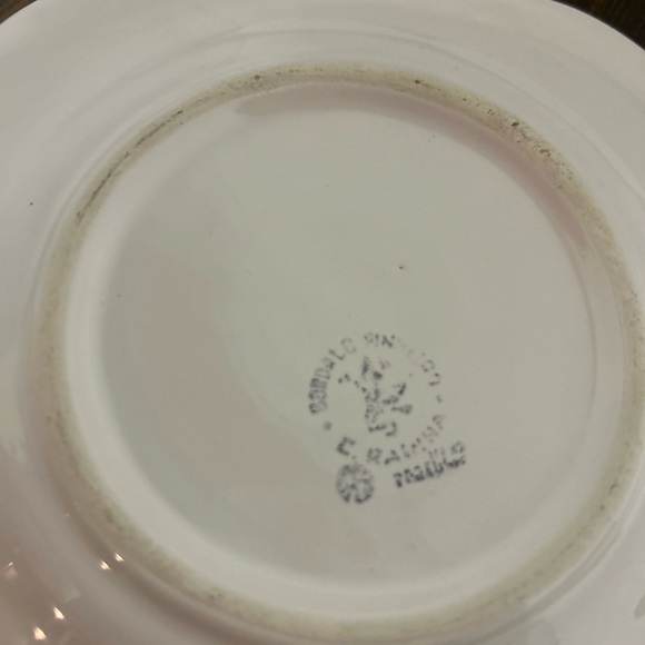 Vintage White Ceramic Cabbage Bowl and Saucer Bordallo Pineiro - Picture 8 of 8